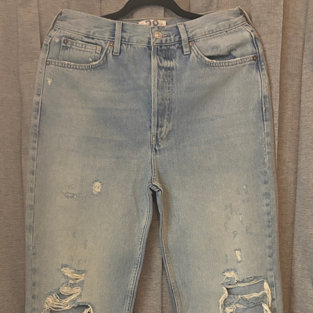 We The Free Light Blue Straight Leg Jeans NWOT